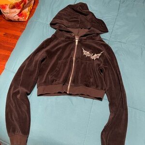 Dolls kill crop zip up sweater S
